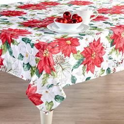 Holiday Magnolia Jacquard Tablecloth