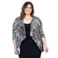 Plus Size 24/7 Comfort Apparel Geometric Open Cardigan - image 1