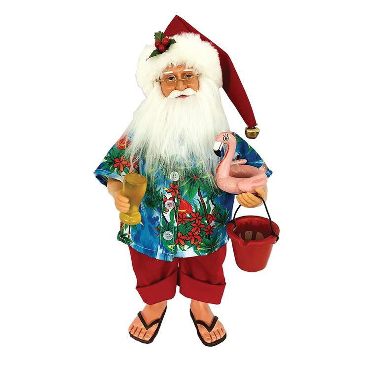 Santa's Workshop 15in. Santa with Flamingo Floaty