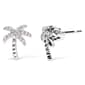 Haus of Brilliance 10kt. White Gold Diamond Palm Tree Earrings - image 2
