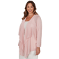 Plus Size Emaline Key Items 3/4 Sleeve Drape Front Cardigan - image 2