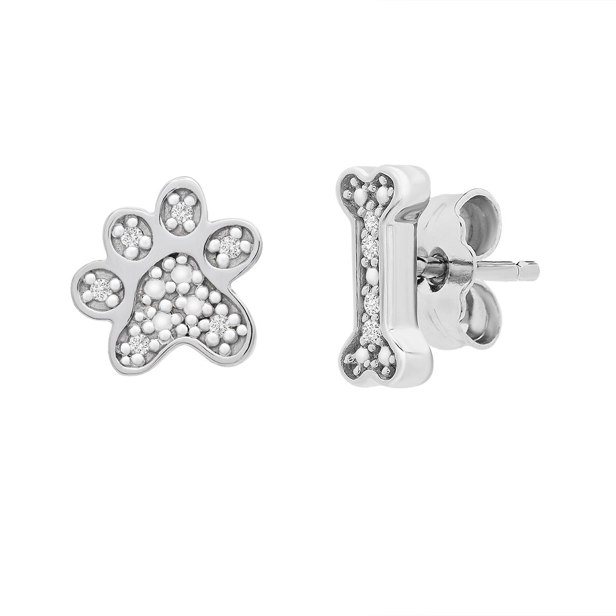 Diamond Classics™ 1/20ctw. Diamond Sterling Silver Dog...