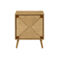 Monarch Specialties Light Walnut Seagrass-Look Accent Table - image 3
