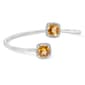 Haus of Brilliance Sterling Silver Yellow Citrine Bangle Bracelet - image 1