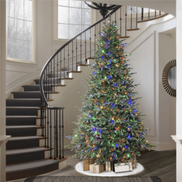 Puleo International 9ft. Pre-Lit Linden Fir Christmas Tree