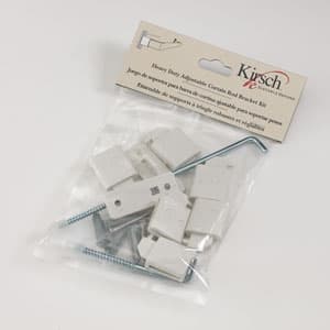 Kirsch® Heavy Duty Adjustable Curtain Rod Bracket Kit
