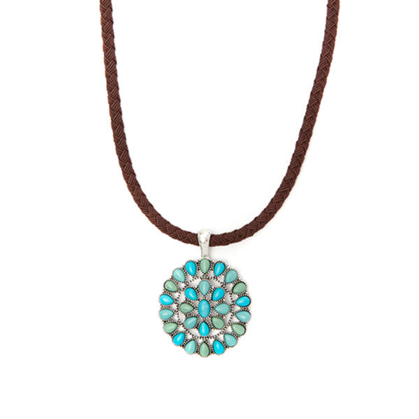Chaps Turquoise Pendant Necklace - image 