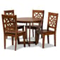 Baxton Studio Brava Walnut Brown Finished Wood 5pc. Dining Set - image 1