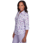 Womens Alfred Dunner Crystal Springs Floral Casual Button Down - image 4