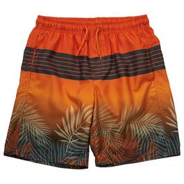 Boys &#40;8-20&#41; Surf Zone Tropical Stripe Swim Shorts