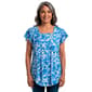 Womens Cocomo Cap Flutter Sleeve Floral Blouse - image 1