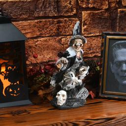 National Tree 11in. Witch Holding Blackbird