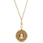 1928 14kt. Gold Dipped Carnelian Cameo Round Locket Necklace - image 1