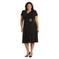 Womens R&M Richards Short Sleeve Ruched Rhinestone Trim Dress - image 2