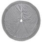 56in. Silver Velvet Tree Skirt with Silver Glitter Diamond Design - image 1