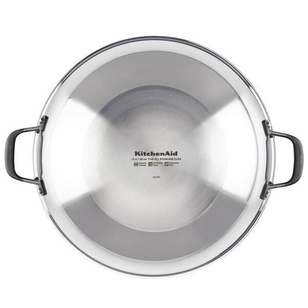 KitchenAid&#174; 15in. 5-Ply Clad Stainless Steel Wok