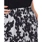 Plus Size NY Collection Pull On Black Floral Hacci Midi Skirt - image 4