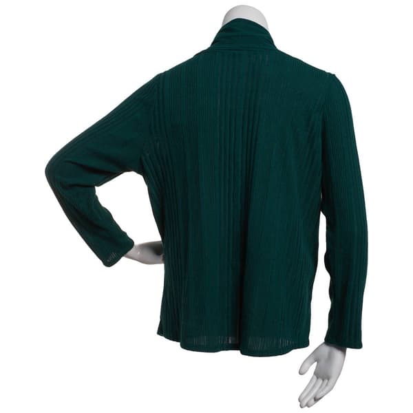 Plus Size Cure Envelope Neck Iridescent Button Ribbed Sweater