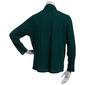 Plus Size Cure Envelope Neck Iridescent Button Ribbed Sweater - image 2