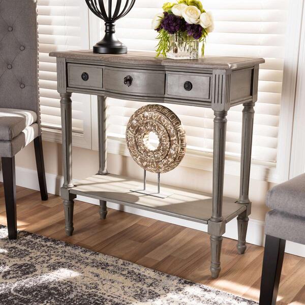 Baxton Studio Noelle 1 Drawer Wood Console Table - image 
