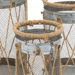 9th &amp; Pike® Can And Burlap Farmhouse Candle Holders - Set Of 3