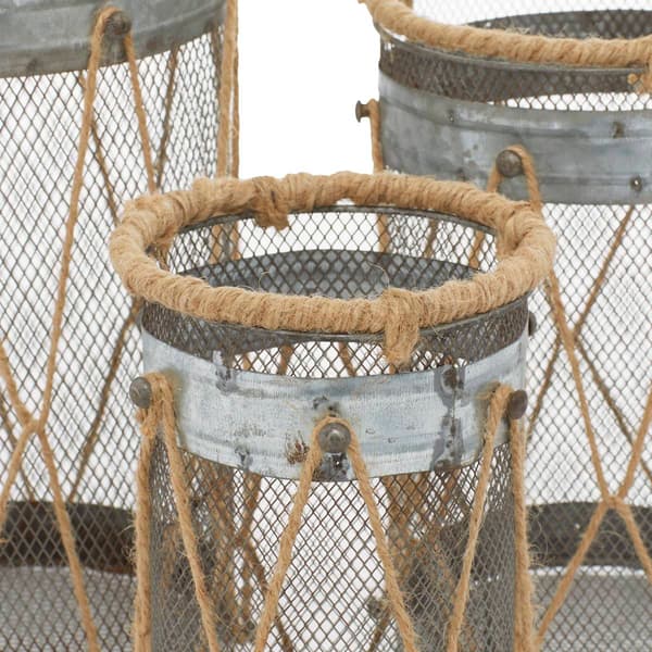 9th &amp; Pike® Can And Burlap Farmhouse Candle Holders - Set Of 3