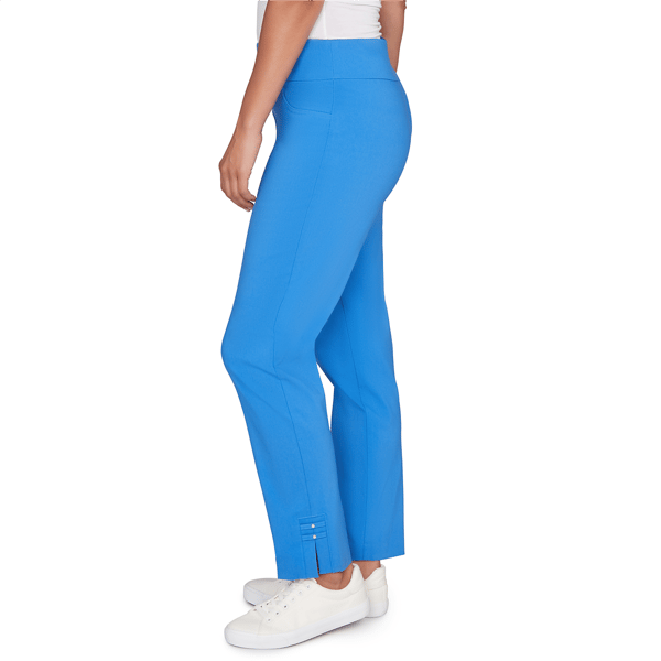 Womens Hearts of Palm Embraceable Blue Casual Ankle Pants