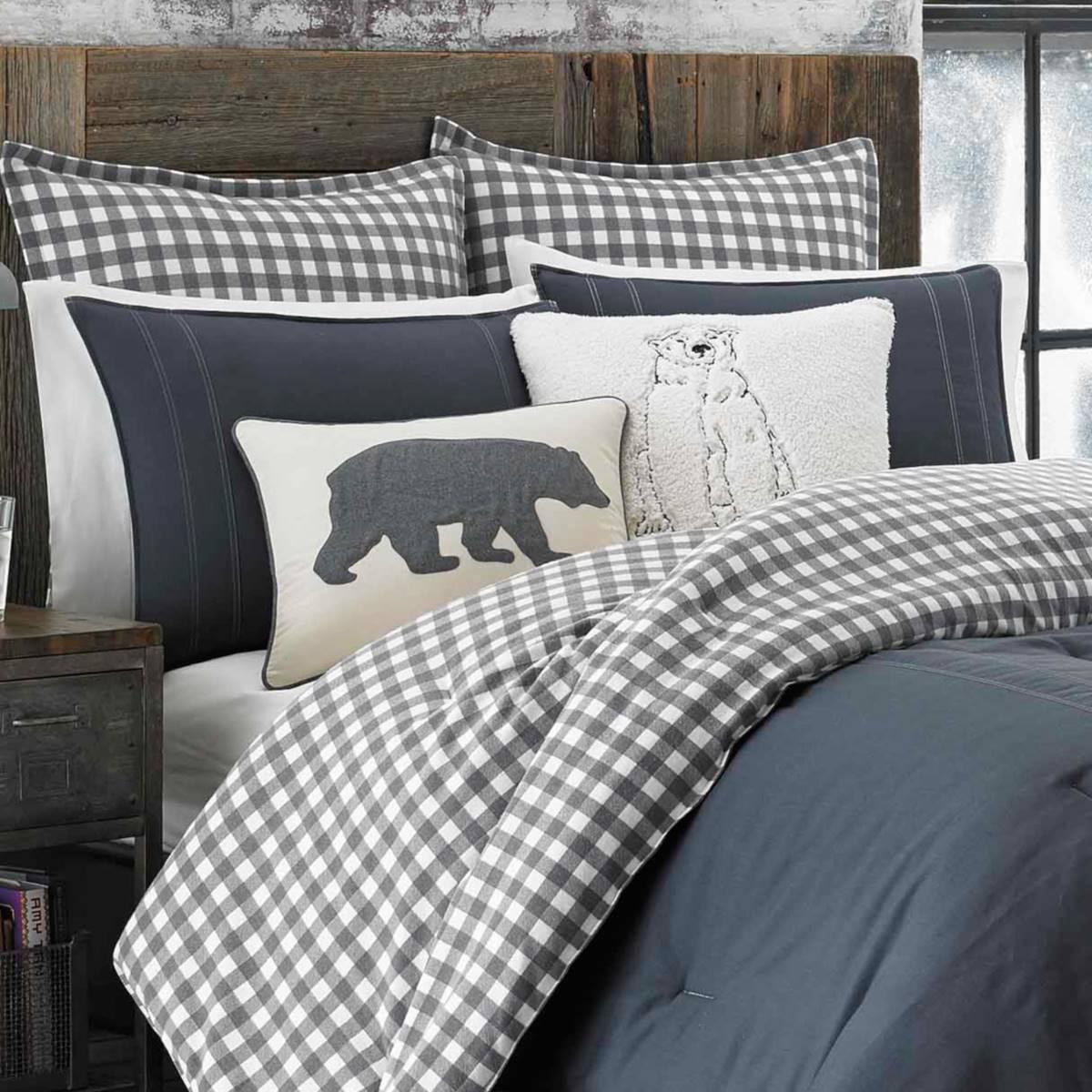 Eddie Bauer Kingston Charcoal 150TC Reversible Comforter Set