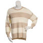 Juniors Pink Rose Shaker Stripe Side Slit Tunic Sweater - image 1