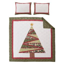 Greenland Home Fashions™ Christmas Tree Reversible Quilt Set