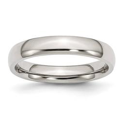 Mens Gentlemen's Classics(tm) 4mm Domed Stainless Steel Wedding Band