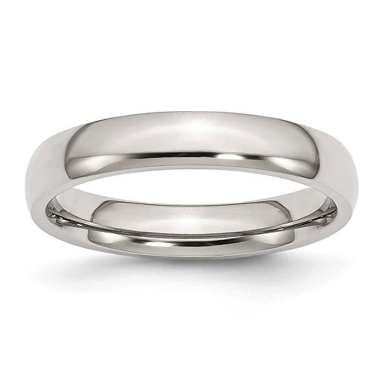 Mens Gentlemen's Classics(tm) 4mm Domed Stainless Steel Wedding Band