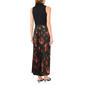 Womens Cece Sleeveless Mock Neck Floral Pleated Midi Dress - image 2