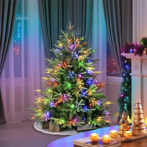 Puleo International 4.5ft. Pre-Lit LED Fraser Fir Christmas Tree