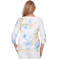 Petite Alfred Dunner Classics 3/4 Sleeve Floral Stripe Blouse - image 2