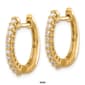 Pure Fire 14kt. Gold 1/4ctw. Diamond Hinged Hoop Earrings - image 2