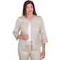 Petite Alfred Dunner Coming Up Roses Cut Out Floral Jacket - image 1