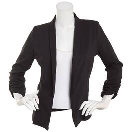 Juniors Leighton Millenium Solid Ruched Sleeve Jacket