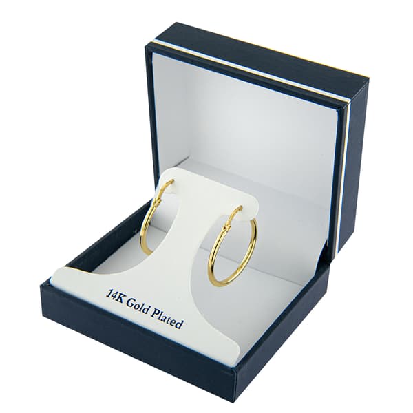 Gold Over Fine Silver Plated 26mm Hoop Earrings
