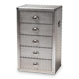 Baxton Studio Davet 5 Drawer Accent Chest