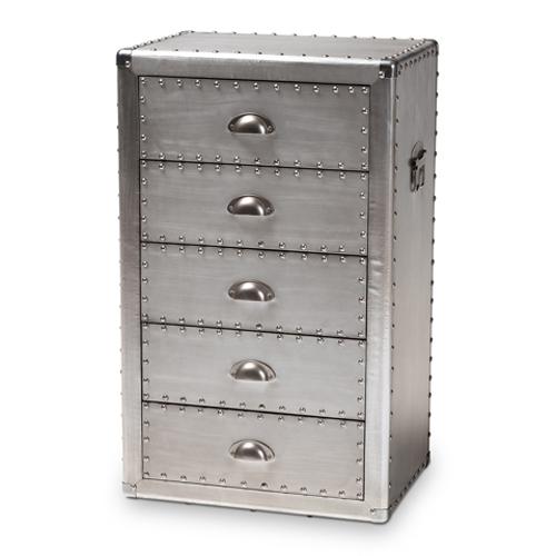 Baxton Studio Davet 5 Drawer Accent Chest