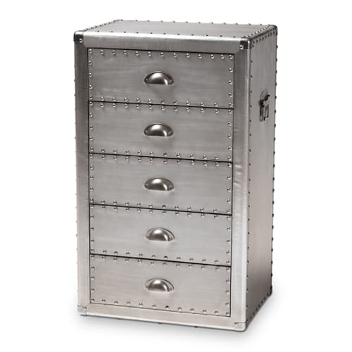 Baxton Studio Davet 5 Drawer Accent Chest