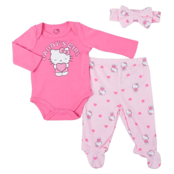 Baby Girl &#40;NB-9M&#41; 3pc. Hello Kitty&#40;R&#41; Daddy''s Girl Set - image 