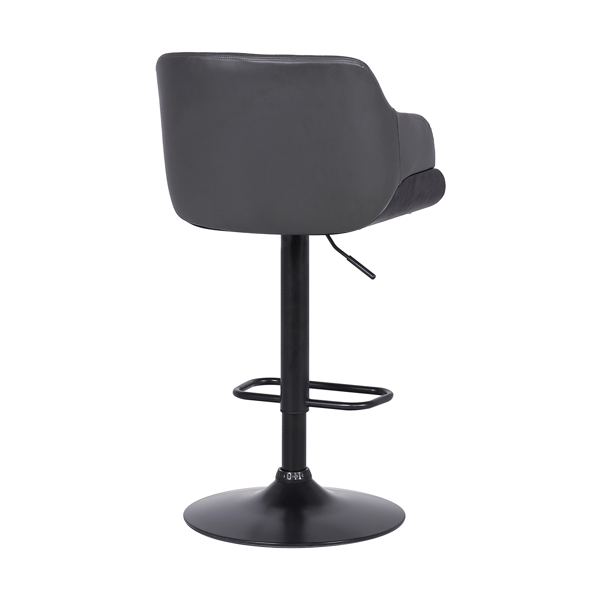 Armen Living Toby Faux Leather Adjustable Height Swivel Bar Stool
