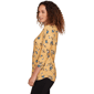 Womens Emaline Key Items 3/4 Sleeve Boat Neck Floral Tee - image 4