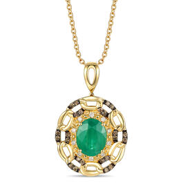 Le Vian&#40;R&#41; 1 1/3ctw. Costa Smeralda Emeralds&#40;tm&#41; & Diamond Pendant