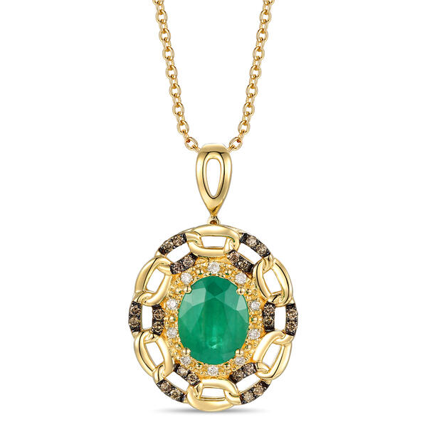 Le Vian&#40;R&#41; 1 1/3ctw. Costa Smeralda Emeralds&#40;tm&#41; & Diamond Pendant - image 
