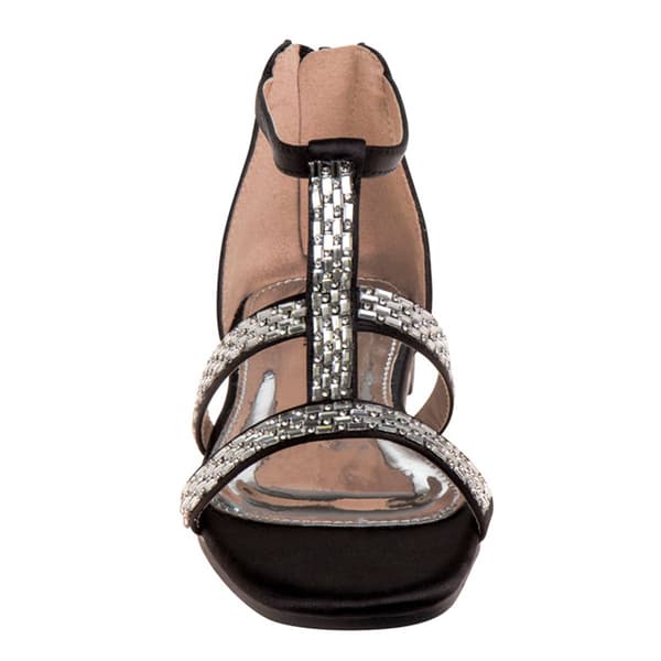 Big Girls Badgley Mischka Flat Rhinestone Dress Sandals