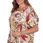 Plus Size Ruby Rd. Sedona Escape Short Sleeve Leaf Blouse - image 5