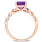 Gemstones Classics&#8482; 10kt. Rose Gold Africa Amethyst Link Ring - image 3
